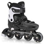 PIPIZHU Inline Skates - Inliner voor kinderen/jongeren & volwassenen | Rolschaatsen tot 4 maten verstelbaar | Ideaal voor vrije tijd, sport & spel, zwart (S)