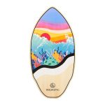 AQUASTIC Lagoon 39" skimboard van populierenmultiplex, 99 x 49 cm, tot 100 kg, kleurrijk board voor beginners en gevorderden