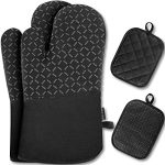 MILcea Ovenhandschoenen, set van 4 (zwart)