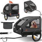 Kesser® Boxer 2-in-1 Hondenbuggy, aanhanger voor fiets, fietskar voor honden, afmeting: inhoud ca. 250 liter, inclusief vaandel en tas - 600D Oxford canvas, inklapbaar SmartSpace Concept, maximale