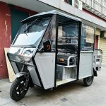 Elektrische Bakfiets Kapel, Zware Driewieler Hoes met Handmatige Ruitenwissers en Zijdeuren, 3-Wiel Motor Cargo Zeil – Geschikt voor Alle Seizoenen(Gray,115cm)