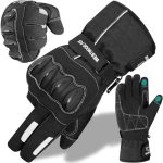 WESTWOOD FOX Motor Motorhandschoenen Thinsulate Waterdichte Handschoenen Winter Thermische Mannen Rijden Winddicht Scooter Motorsport Touchscreen Warme Zomer (zwart, M)