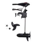 Elektrische buitenboordmotor, 12V 45 lbs bootmotor, met 5 voorwaartse & 2 achteruitversnellingen voor kajak, kano, opblaasbare boot en nevenboot