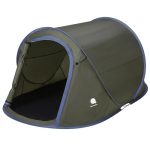 Werptent voor 2 personen - 220x120cm - pop up festivaltent - trekking campingtent groen