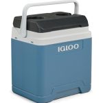 IGLOO IP27 Koelbox 27L – ruime passieve koelbox in Ice Blue, licht, stevig en draagbaar, ideaal voor werk, camping, picknick, outdoor, drankjes en snacks – koelt zonder stroom