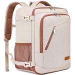 Ryanair rugzak 40x30x20 handbagage 40x30x20 24L Kleine Reisrugzak Vrouwen Huttentas voor Eurowings, Wizzair, Vueling voor Zaken, Werk, Reizen, Beige-Bruin
