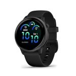 Beste Garmin horloge Garmin vívoactive 6 GPS 42mm Smartwatch, AMOLED-touchscreen, 24/7 gezondheidsmonitoring, fitnessfuncties,geavanceerde slaapcoaching,muziek,tot 11 dagen batterijduur,BLACK/SLATE