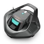 AIPER Zwembadrobot, 90 minuten krachtige reiniging, dubbele aandrijfmotoren, led-indicatoren, automatisch parkeren, zwembadrobot met accu, draadloos, perfect voor vlakke bodem en zwembad tot 80 m²,