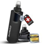 Bachgold® Squeeze Waterfilter Fles – Ultralichte Drinkfles met Waterfilter | Filtert Virussen, Bacteriën & Microplastics | Outdoor & Camping (Grijs 1000ml)