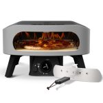 Beste pizza oven buiten Cozze® | 13" CLASSIC Pizzaoven Gas 30mbar | Inclusief Cordierite Pizzasteen | Automatische Ontsteking | Thermometer | Compact Ontwerp