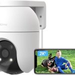 Beste IP camera voor buiten EZVIZ Bewakingscamera 4MP PTZ, wifi IP-camera voor buiten, met persoons- en voertuigherkenning, twee-weg audio, automatische tracking, full-colour nachtzicht, weerbestendig design, C8c 2K+