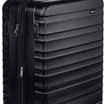 Amazon Basics Hardshell Koffer Groot - Uitbreidbare ABS Reisbagage met 4 Dubbele Zwenkwielen - Krasbestendig en Lichtgewicht - 78 x 52,6 x 32cm - Zwart
