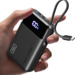INIU Power Bank 20000mAh, Klein maar Sterk 45W PD Snel Opladen Powerbank met Geïntegreerde USB C Kabel, Vliegveilig Reizen Externe Batterij voor iPhone 17 16 Pro Max Samsung S26 S25 Xiaomi iPad enz