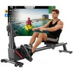 JOROTO Roeitrainer voor Thuis - 16 Weerstandsniveaus, Ultrastille Magnetische Roeimachine met Kinomap App, Dubbele Rails voor Extra Stabiliteit, Compact & Eenvoudig te Monteren voor Thuis Fitness