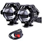 Beste lichte allroad motor POCKETMAN 2 x U5 motorkoplampen, 1200 lm, 6500 K led-koplamp voor DRL-koplamp met groot licht/dimlicht/flash 3 modellen met aan/uit-schakelaar, zilverkleur
