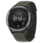BIEWO Militaire Sport Horloge Voor Mannen Digitale Tactiële Horloges Mannen Waterdicht 5ATM Fitness Horloge Met Kompas Metronoom Calorie Step Counte Stopwatch Pacer Running Horloge, Nylon Groen